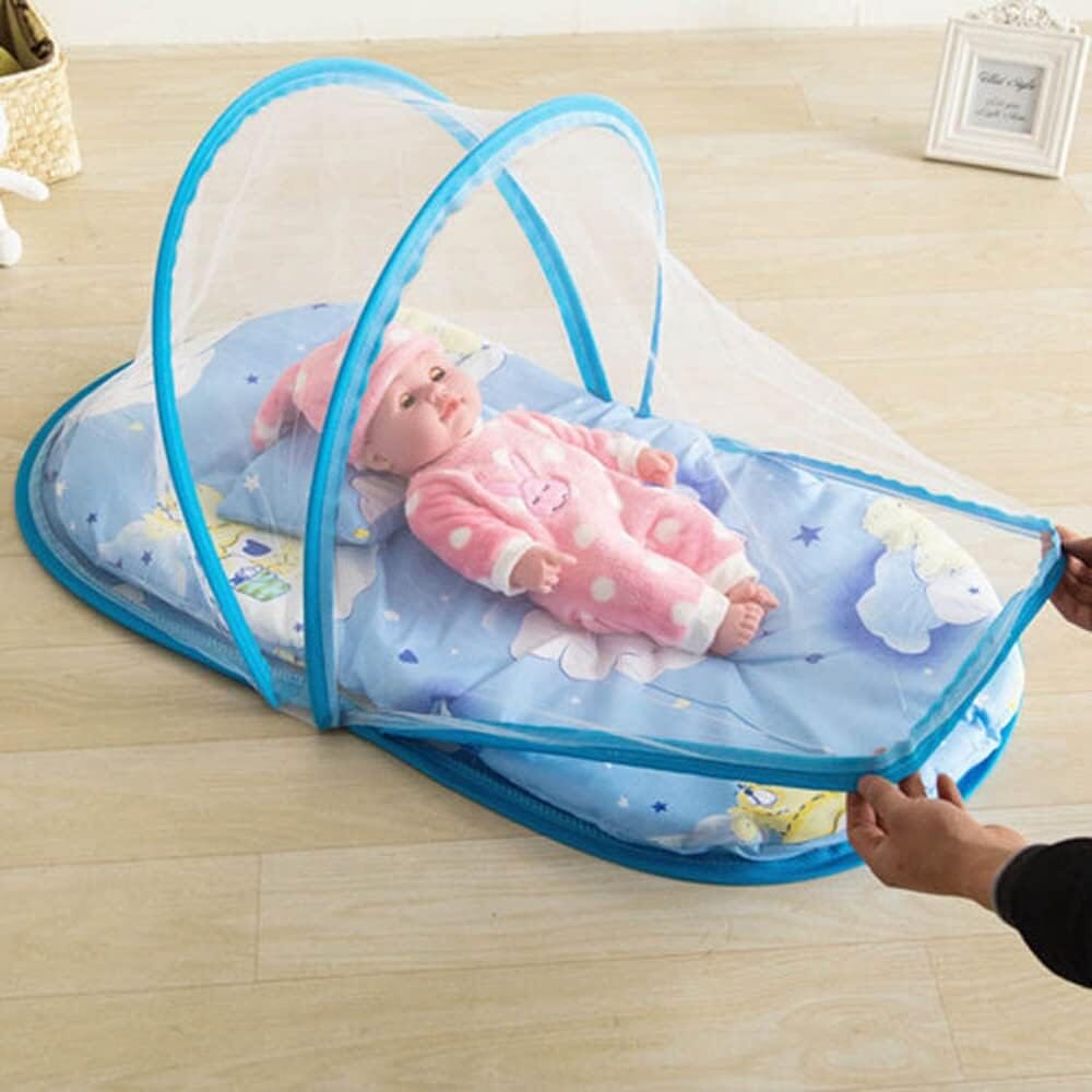 Moustiquaire Lit Bébé - SleepNest™ - Bleu - Le désir de bébé